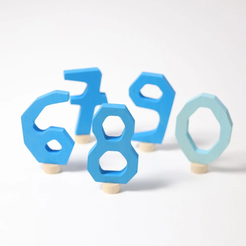 Blue Decorative Numbers 6-9 and 0